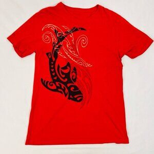 Men's Shark T-Shirt Crazy Shirts Red Size MEDIUM